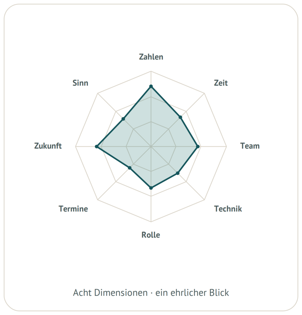 Spinnennetz-Grafik des Ordinations-Checks