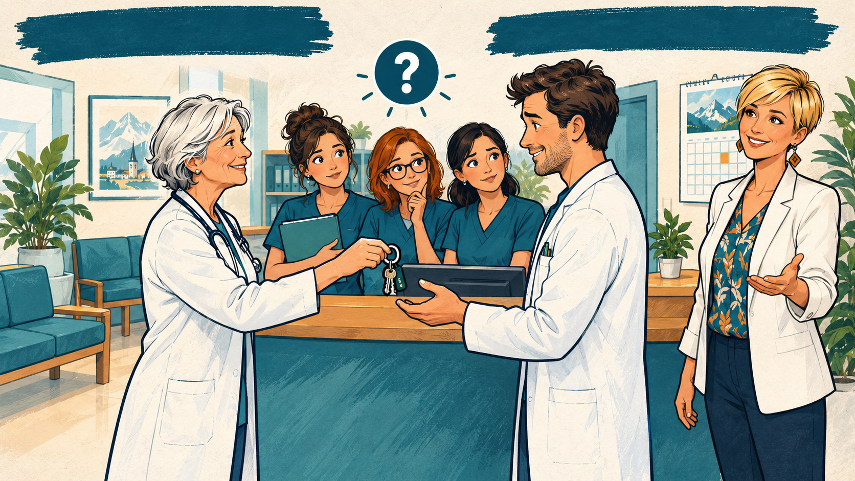 Illustration zum Artikel „Übergabe der Ordination: Warum der menschliche Teil über das Gelingen entscheidet“
