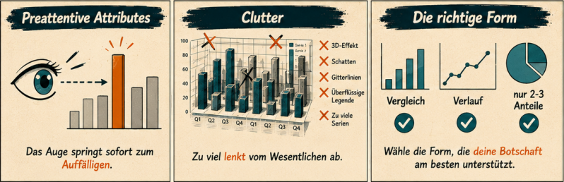 Illustration zum Artikel „Warum die richtige Zahl im falschen Diagramm trotzdem missverstanden wird“
