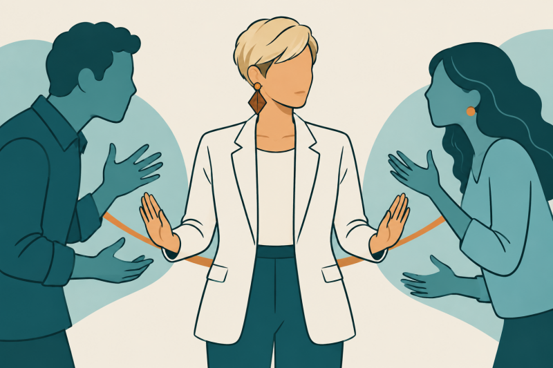 Illustration zum Artikel „Wirtschaftsmediation in Graz: Wann lohnt sich Mediation statt Eskalation?“