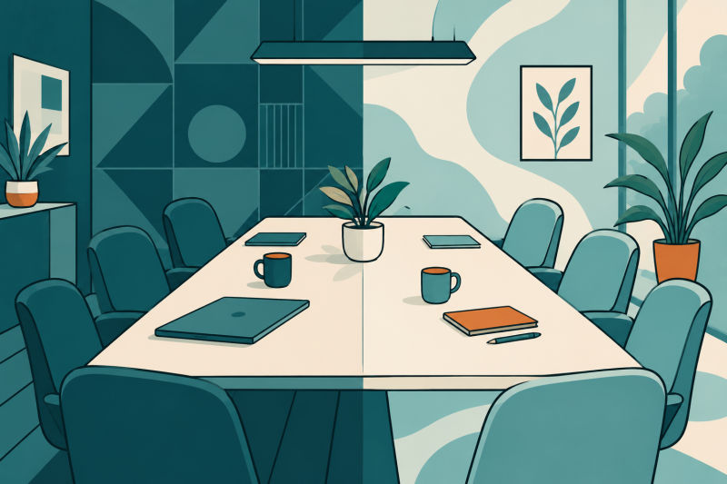 Illustration zum Artikel „Organisationsentwicklung im Mittelstand: Was Führungsteams in der Steiermark jetzt wirklich brauchen“