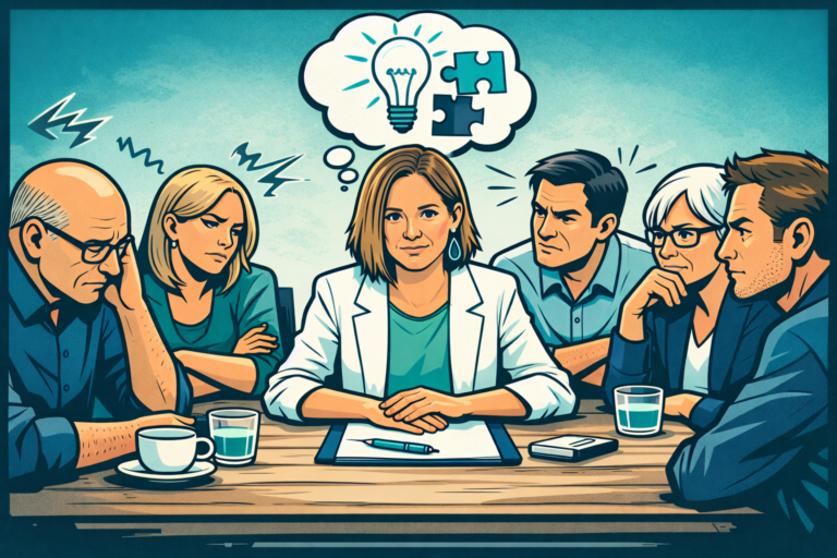 Illustration zum Artikel „Mediation früh verankern: Konfliktkompetenz als gelebte Praxis im Unternehmen“