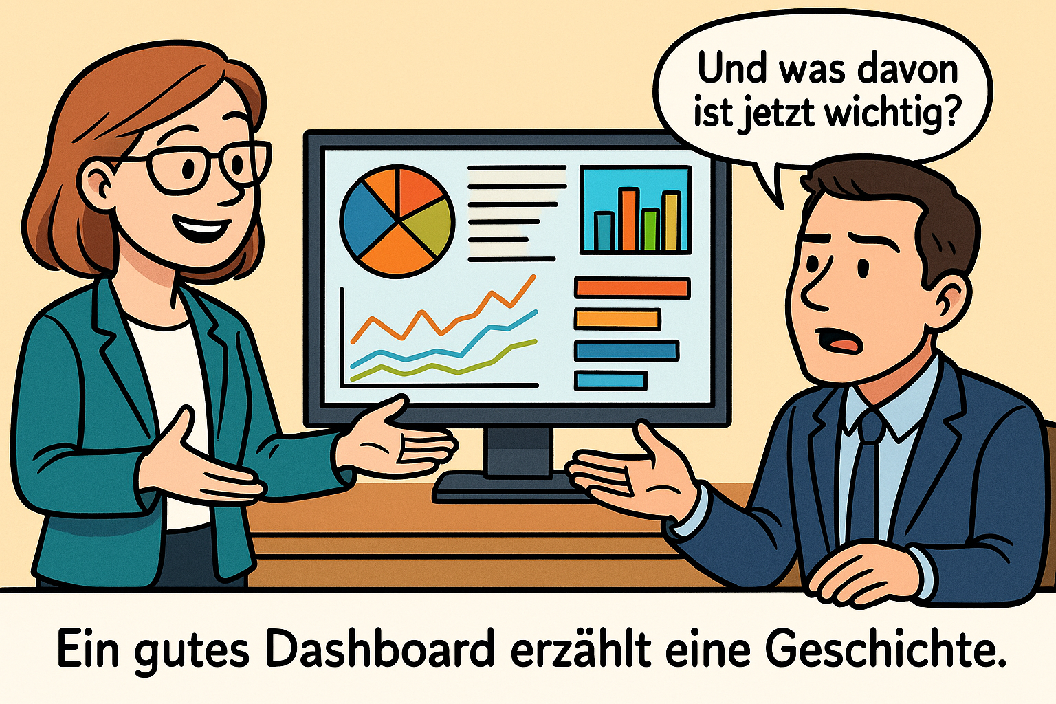 Illustration zum Artikel „Das perfekte Dashboard – was heißt das eigentlich?“