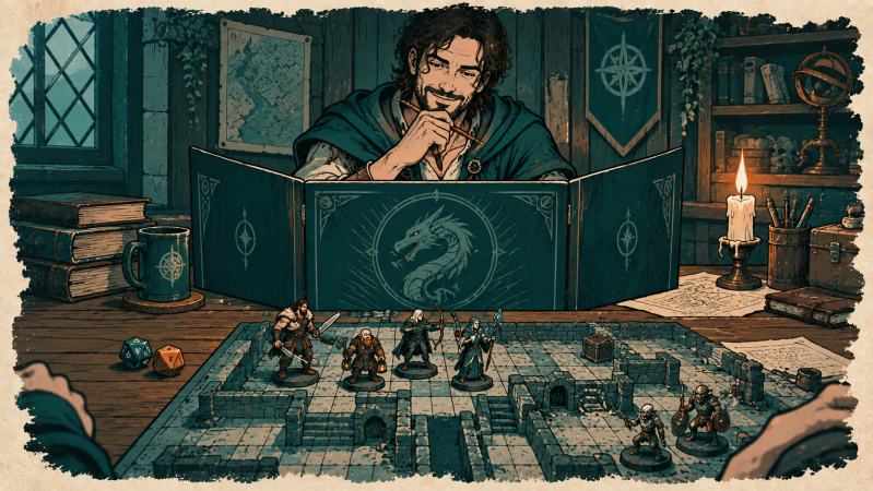 Illustration zum Artikel „HeroQuest: Was ein Brettspiel über Team und Strategie verrät“