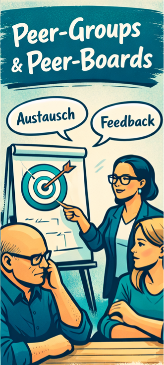 Illustration zum Artikel „Mediation wirksam verankern: Austauschformate als zweite Ebene nachhaltiger Konfliktkultur“