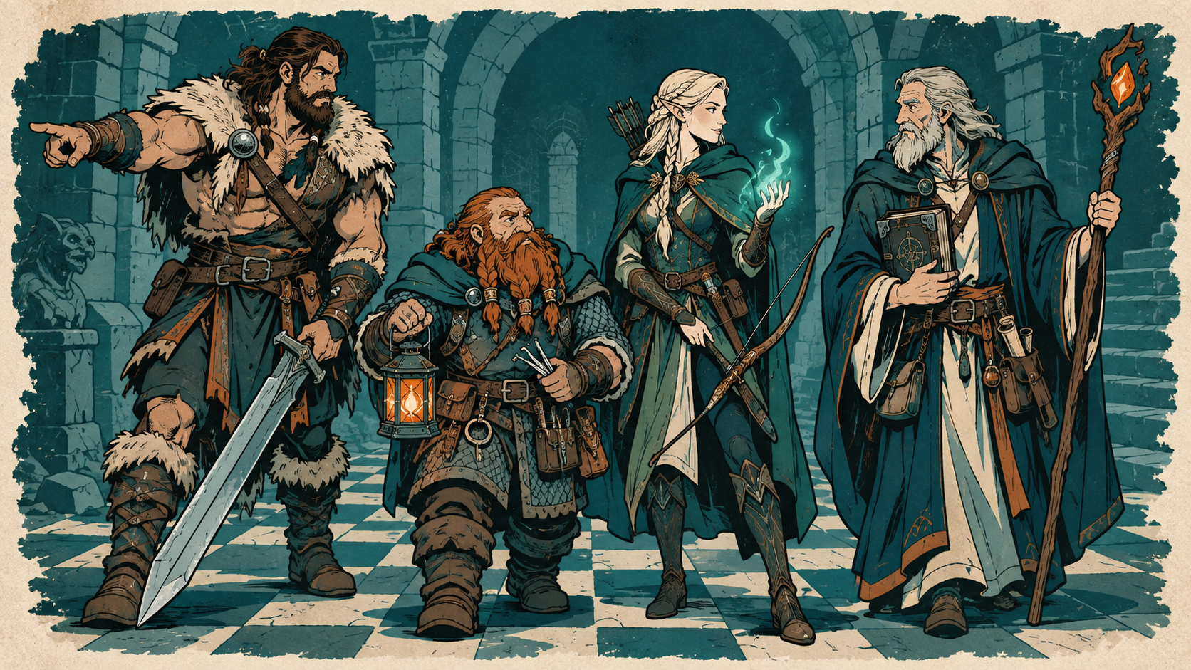 Illustration zum Artikel „HeroQuest: Was ein Brettspiel über Team und Strategie verrät“