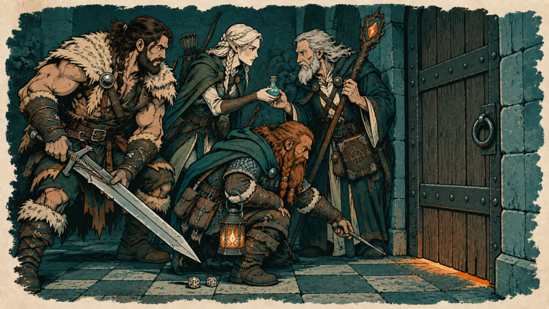 Illustration zum Artikel „HeroQuest: Was ein Brettspiel über Team und Strategie verrät“